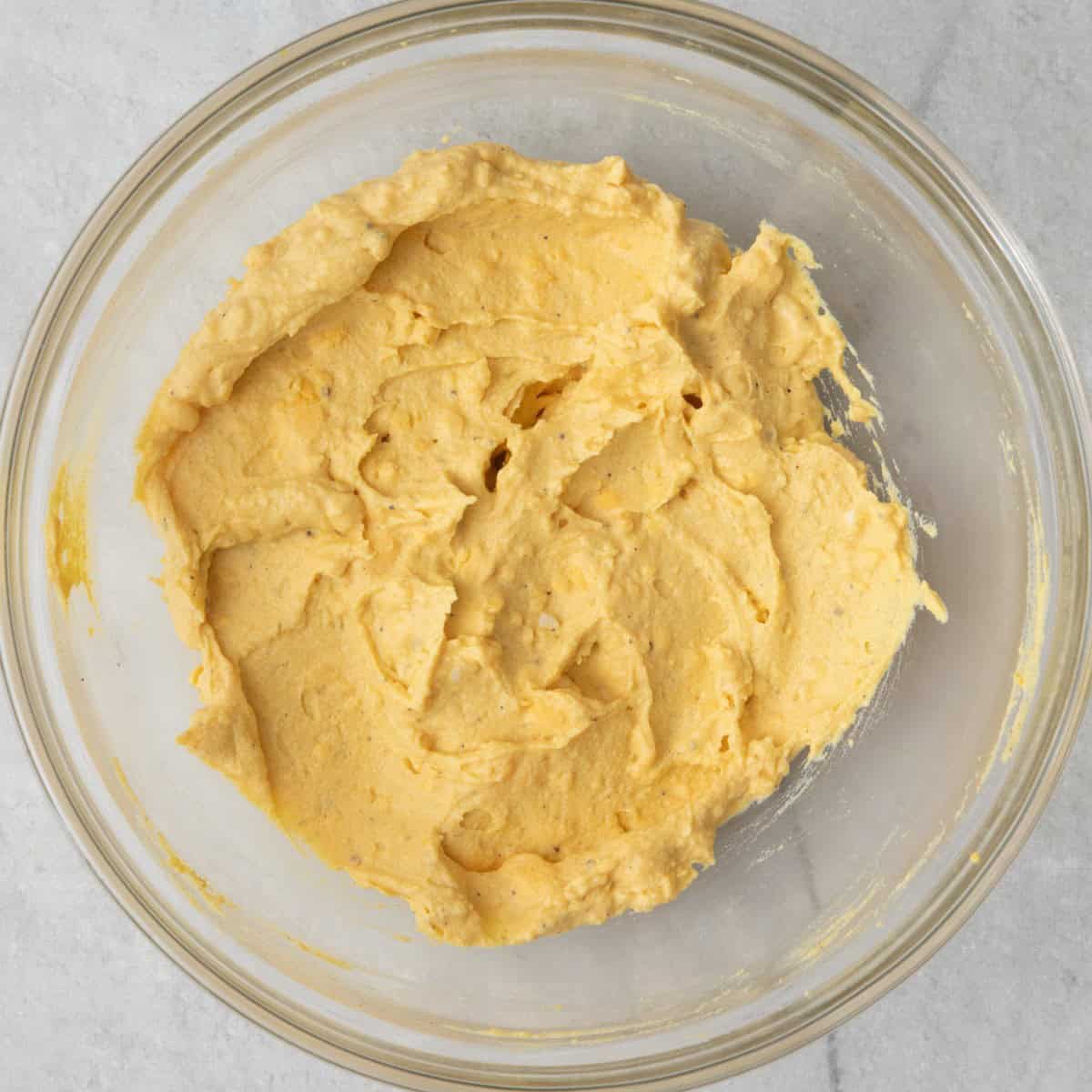 Egg filling after combined.