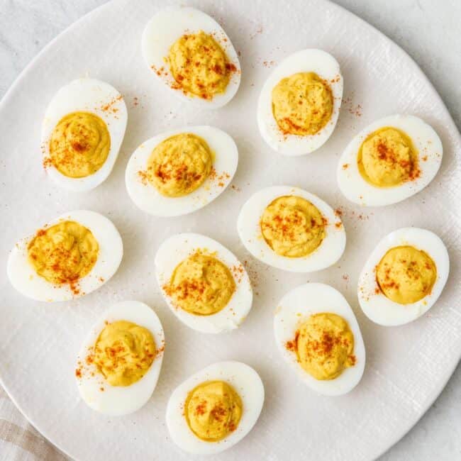 Deviled eggs recipe.