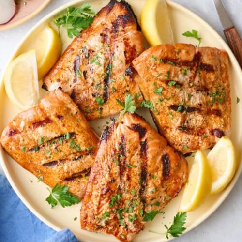 Grilled salmon recipe.