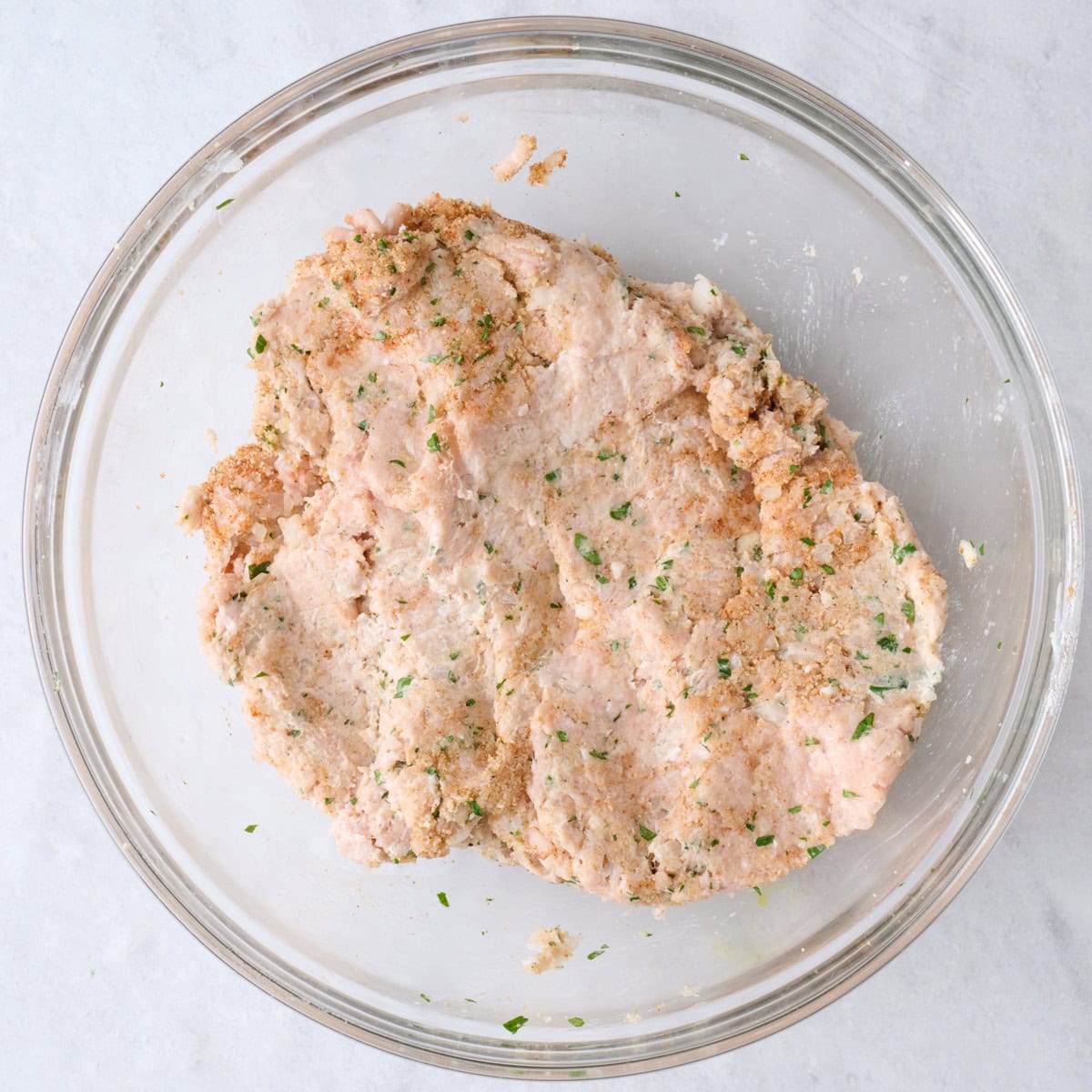 Meat mixture after combining.