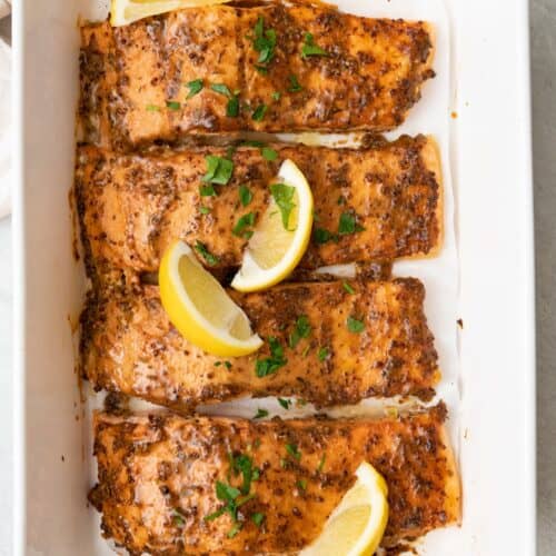 Honey mustard salmon recipe.