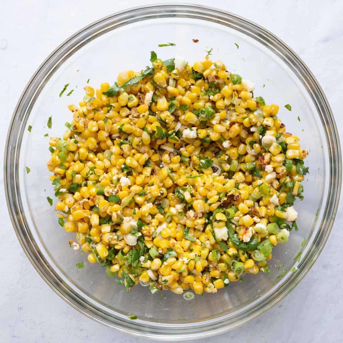 After mixing recipe in bowl.