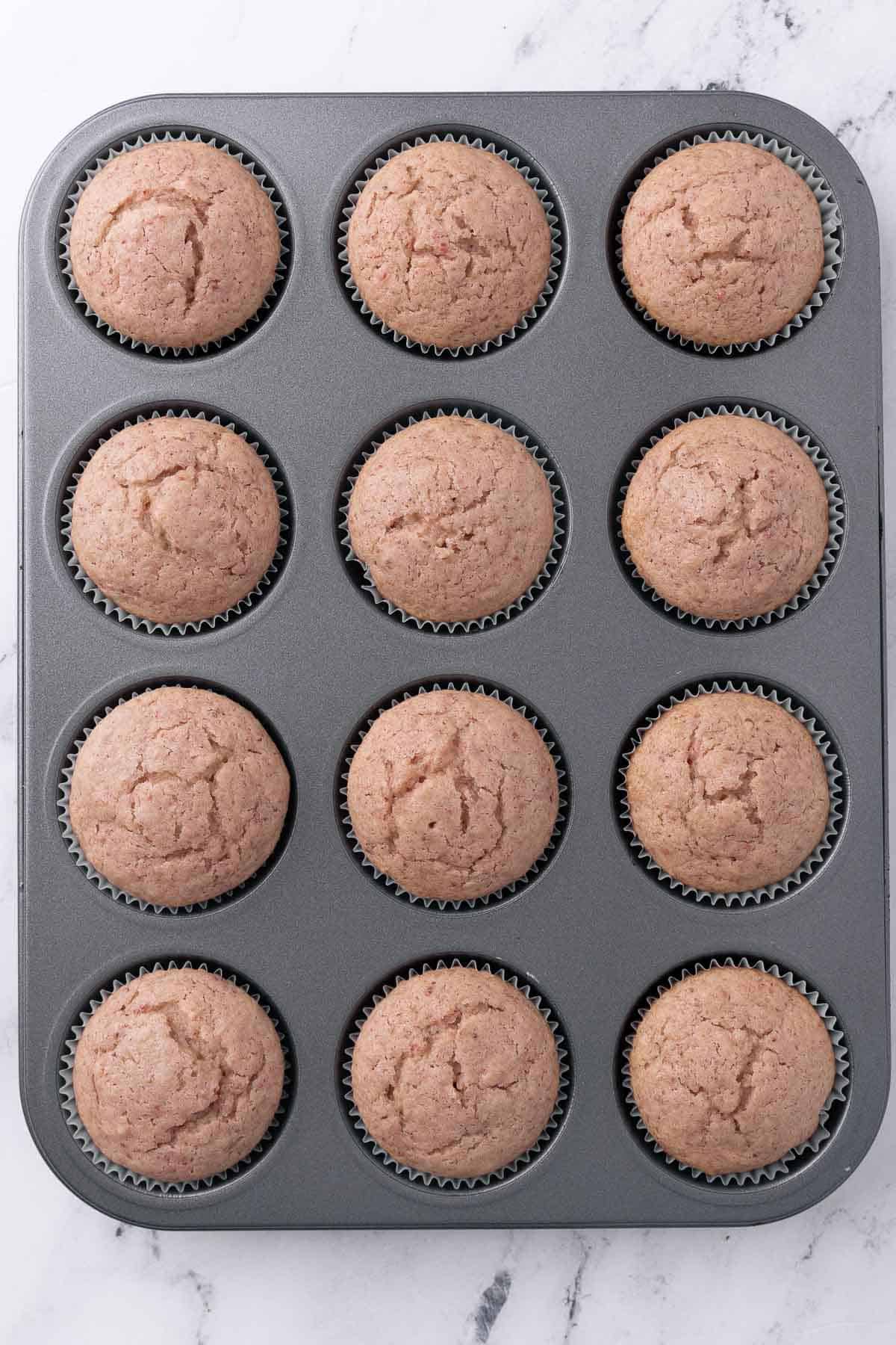 Recipe after baking in cupcake pan.