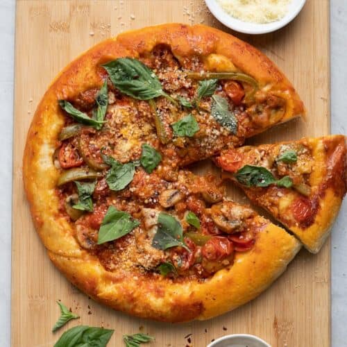 Upside down pizza recipe.