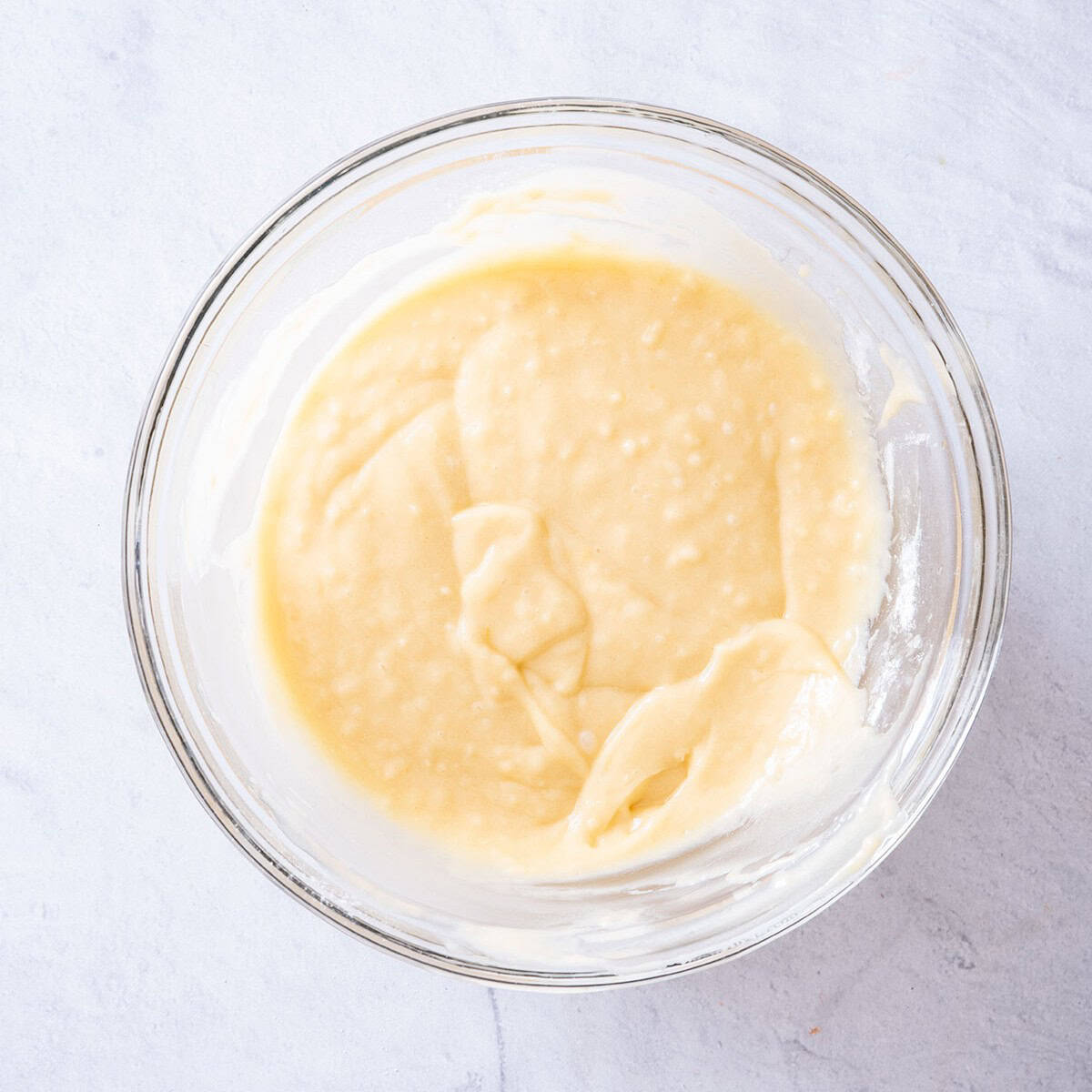 Cupcake batter after mixing.