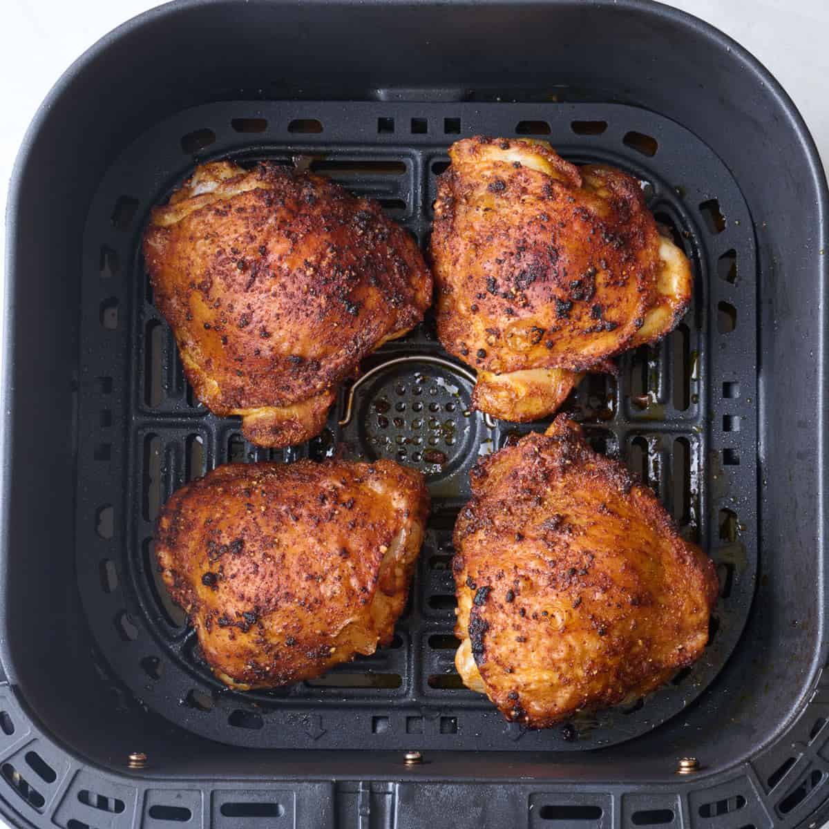 Recipe after cooking showing crispy skin.