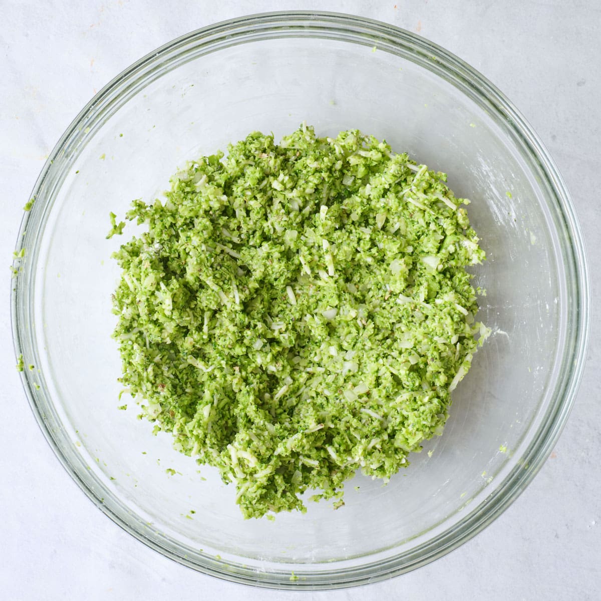 Fritter mixture after combining.