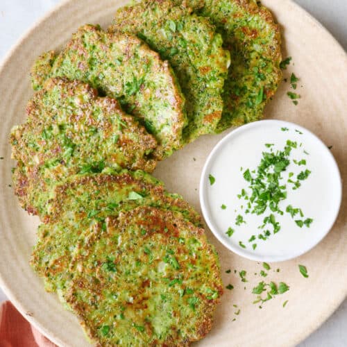 Broccoli fritters recipe.