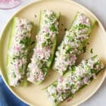 Cucumber tuna salad boats recipe.