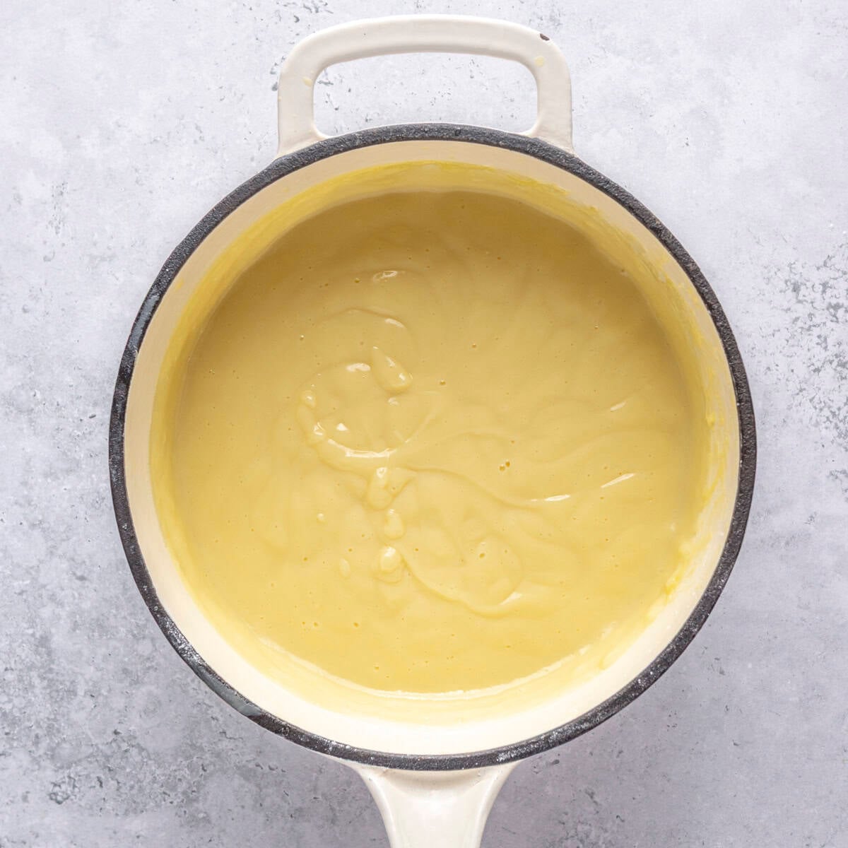 After stirring in vanilla.