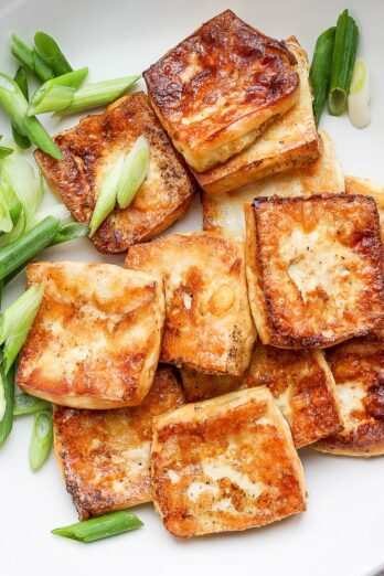 Baked tofu recipe.