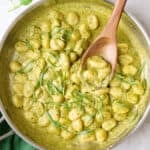 Pesto gnocchi recipe.