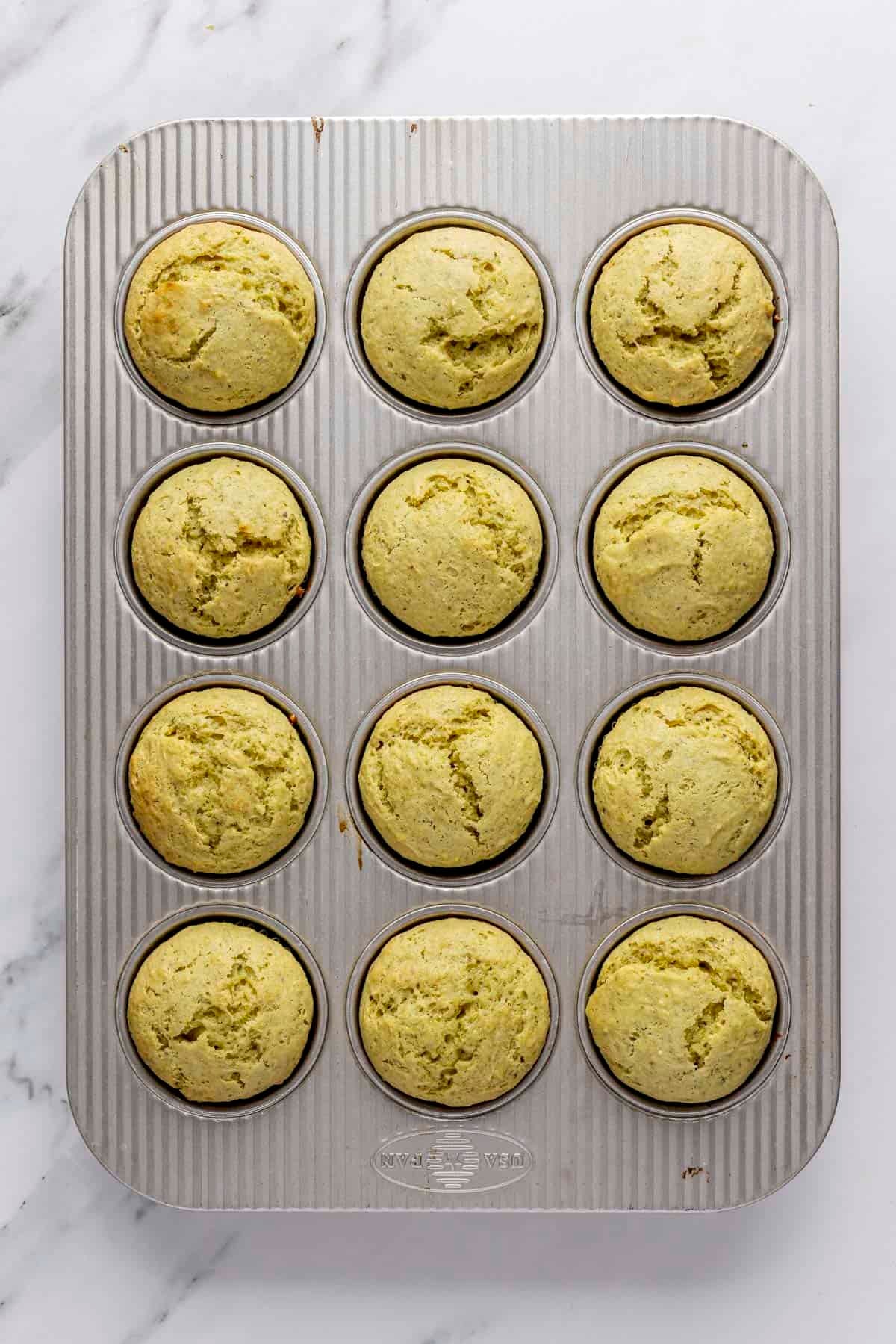 Muffins after baking.