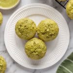 Pistachio muffins recipe.