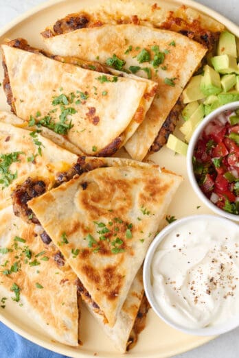 Black bean quesadilla recipe.