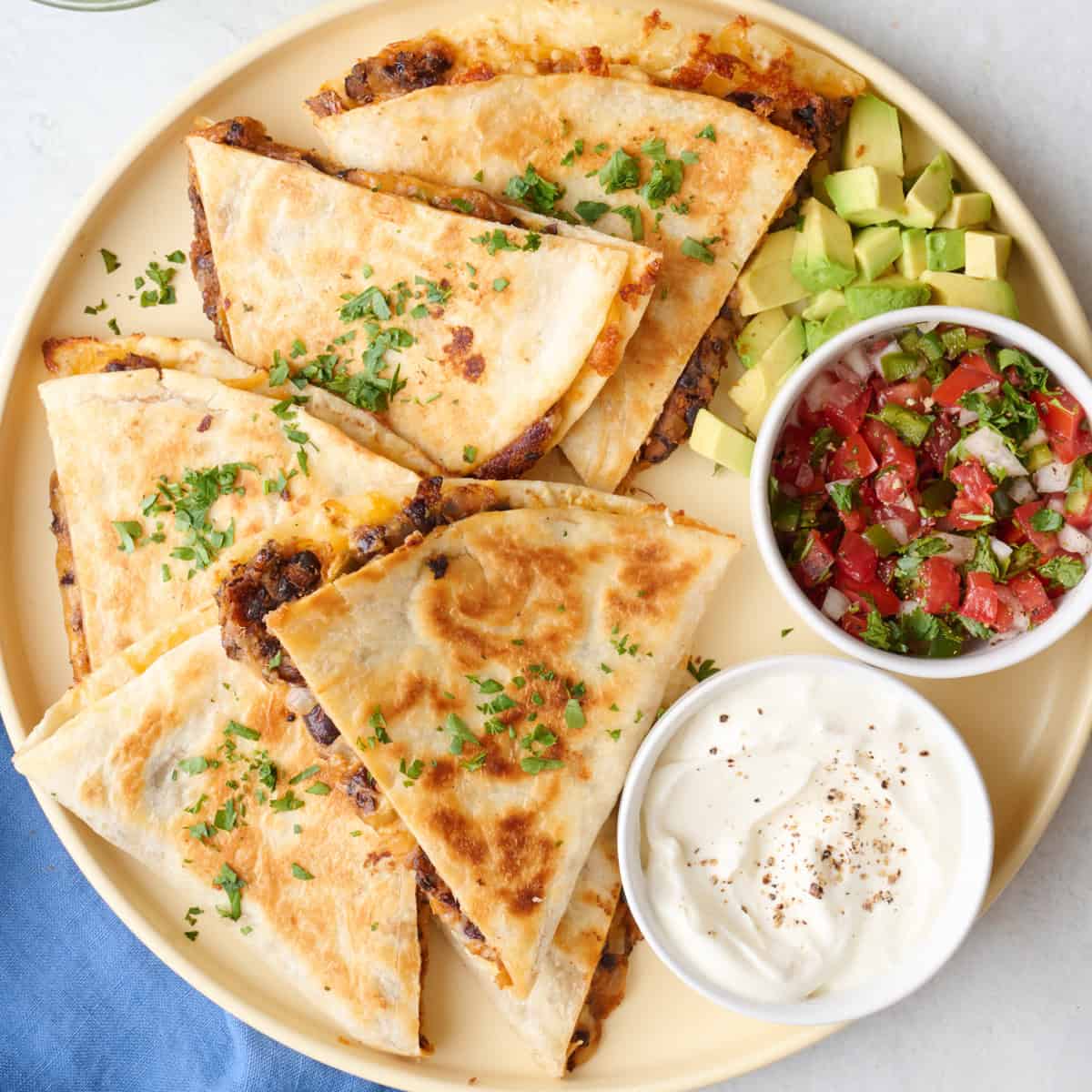 Black bean quesadilla recipe.