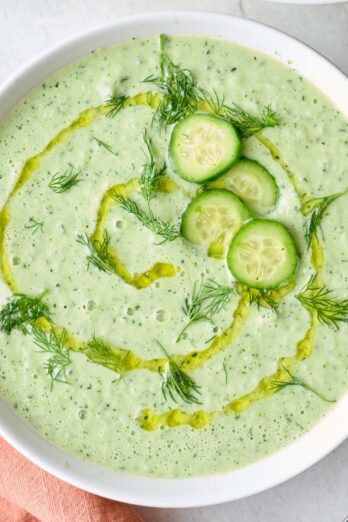 Cucumber soup recipe.
