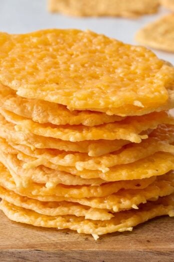 Easy 1 ingredient cheese crisp recipe.