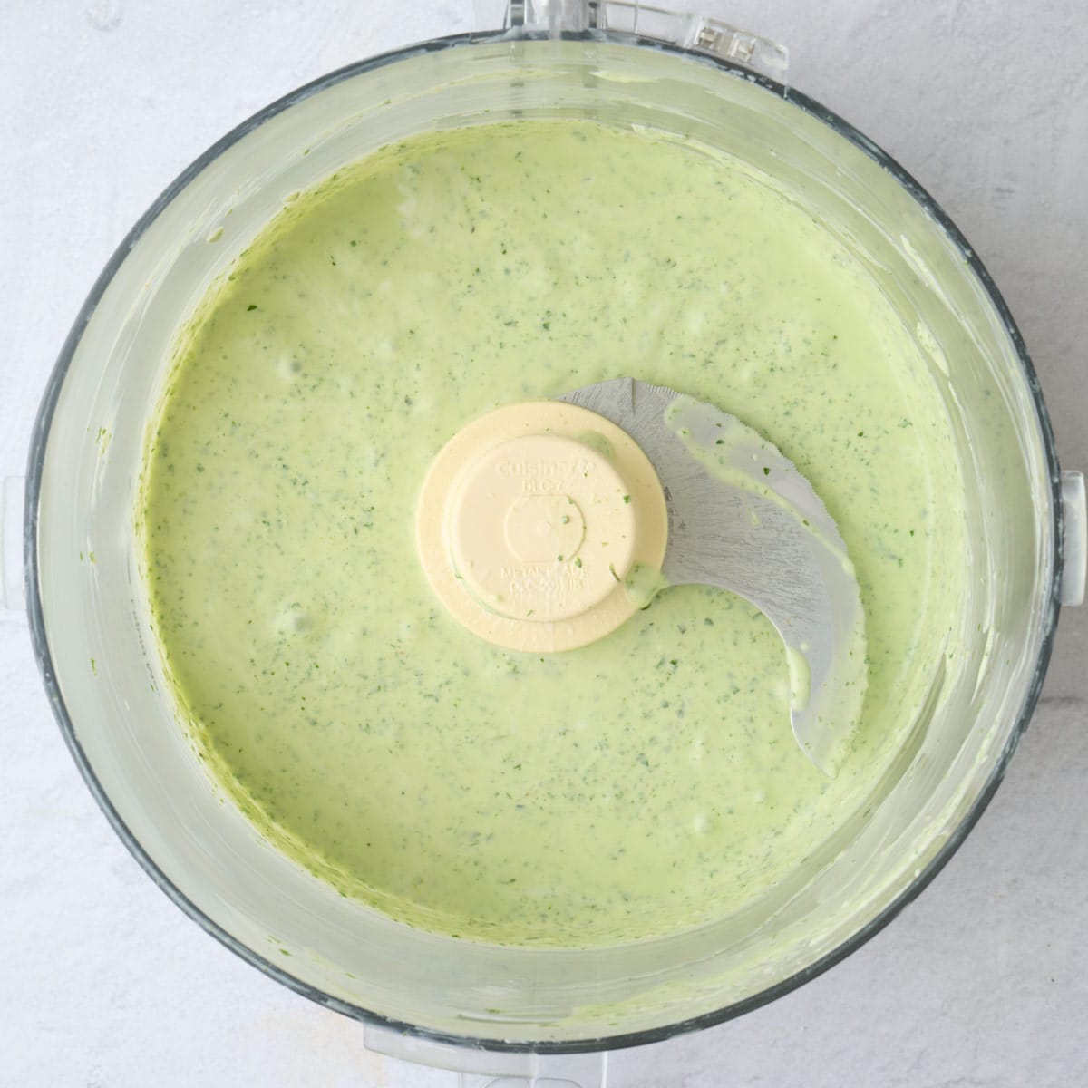 Dressing after blending .
