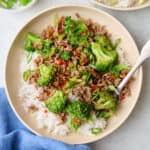 Ground beef stir fry recipe.