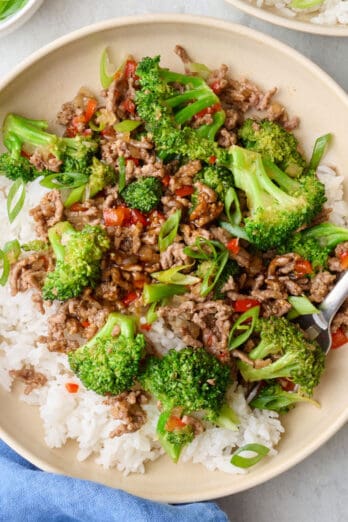 Ground beef stir fry recipe.