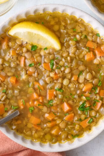 Lentil soup recipe.