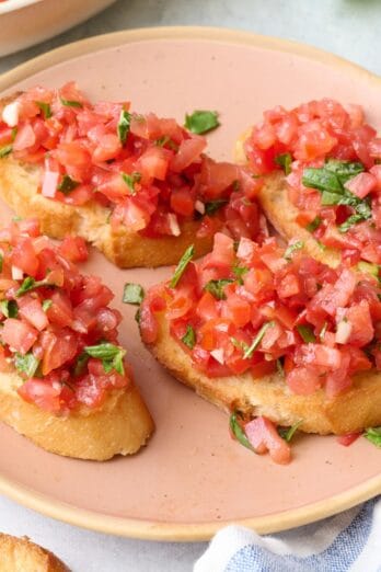 Tomato basil bruschetta recipe.