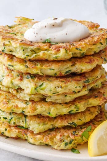 Zucchini fritters recipe.