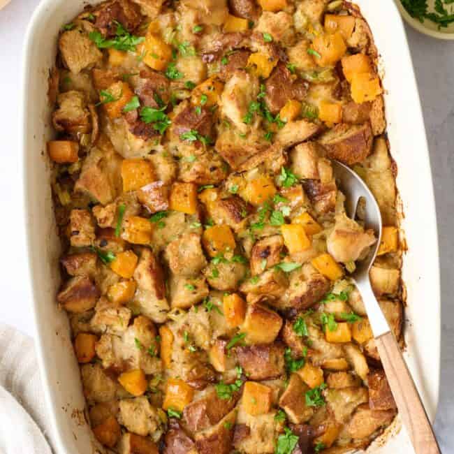 Butternut squash stuffing recipe.
