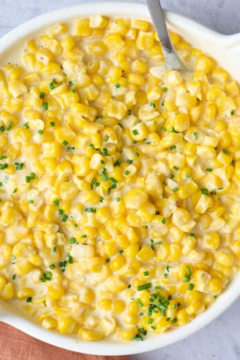 Homemade creamed corn recipe.