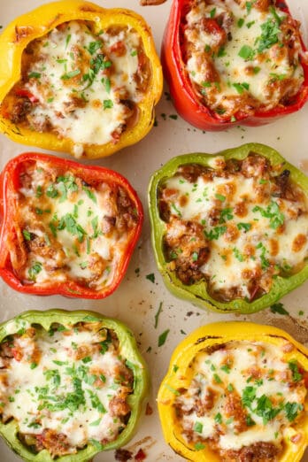 Beef stuffed peppers recipe.