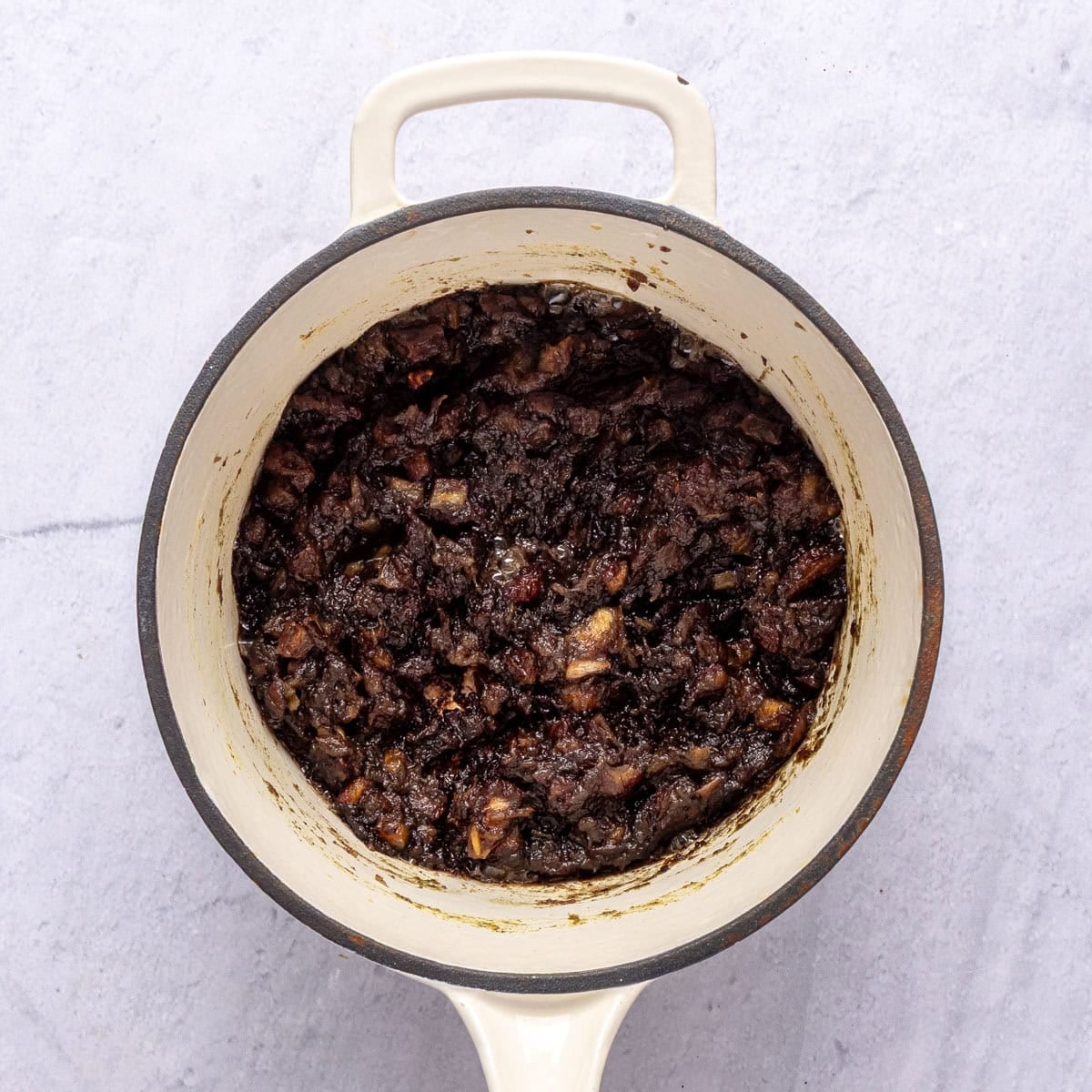 Medjool dates after reducing into a jammy consistency.