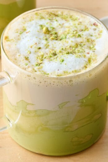 Pistachio latte recipe.
