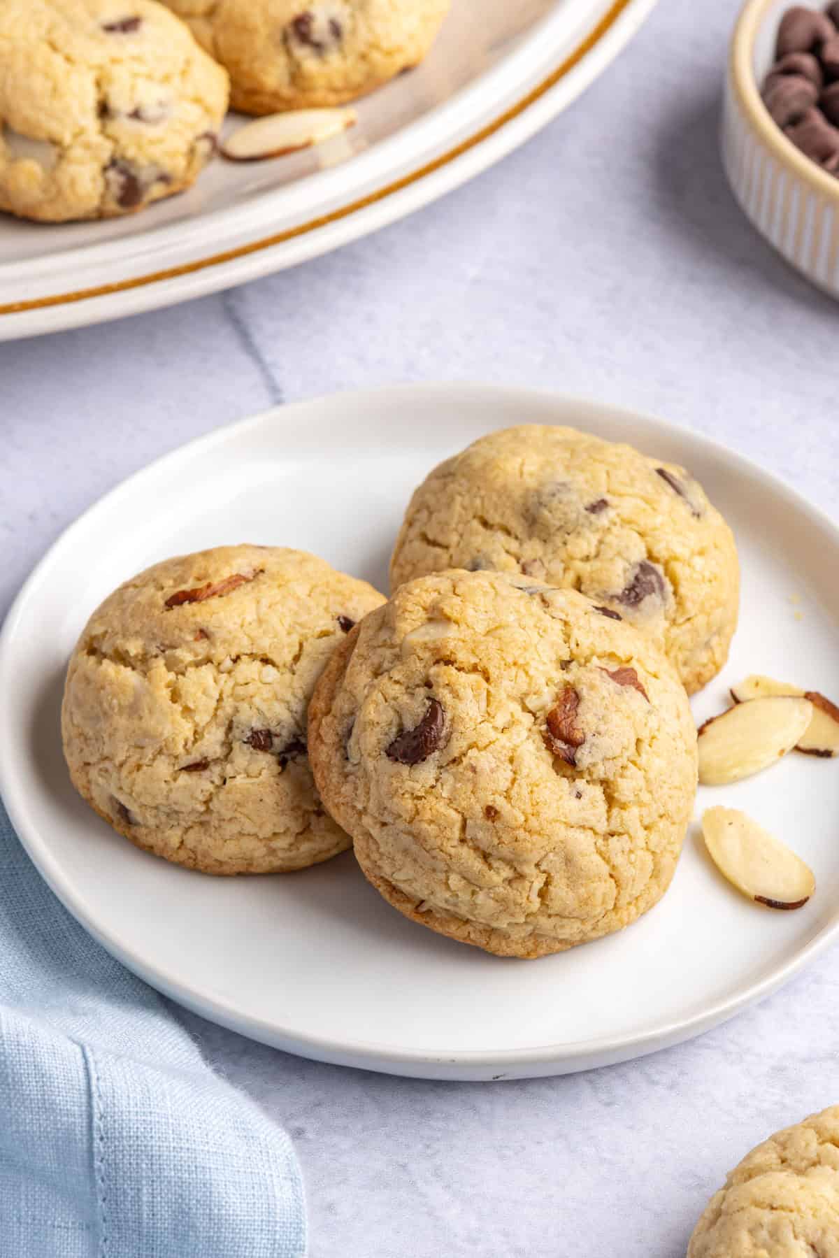 Almond joy cookie recipe on a plate.
