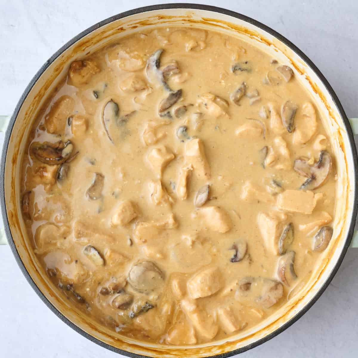Recipe after stirring in sour cream.