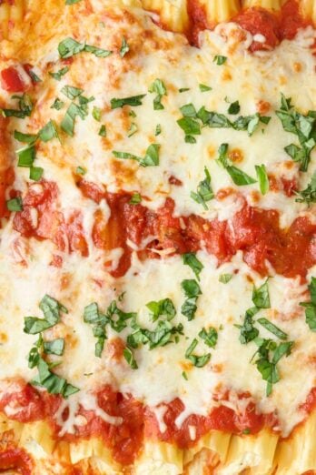 Homemade manicotti recipe.