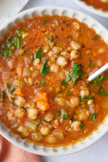 Chickpea soup recipe.