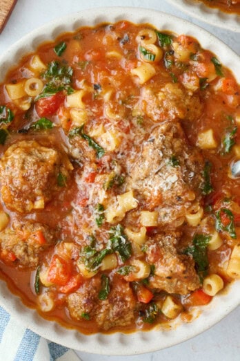 Simple meatball soup recipe.