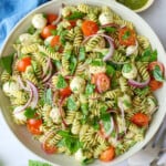 Pesto pasta salad recipe.