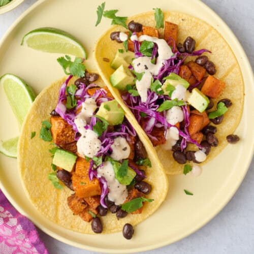 Easy sweet potato taco recipe.