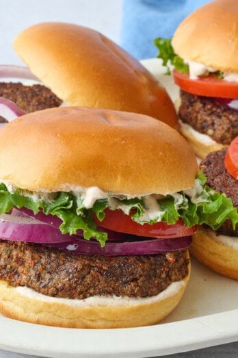 Homemade veggie burger recipe.