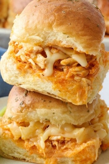 Buffalo chicken sliders recipe.