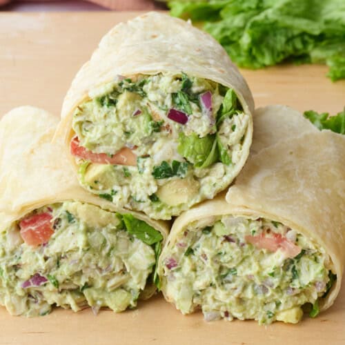 Chicken avocado wrap recipe.