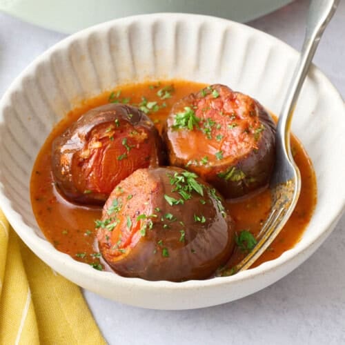 Stuffed eggplant recipe.