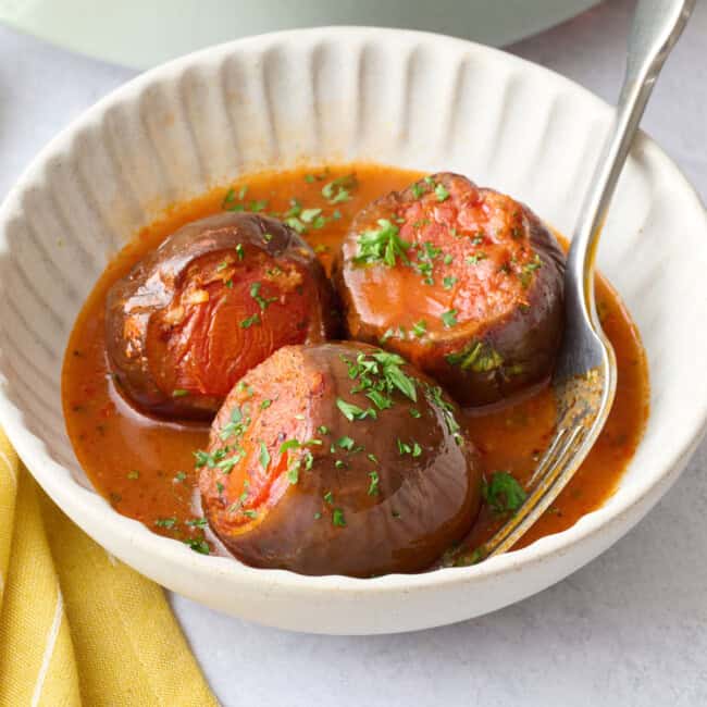 Stuffed eggplant recipe.