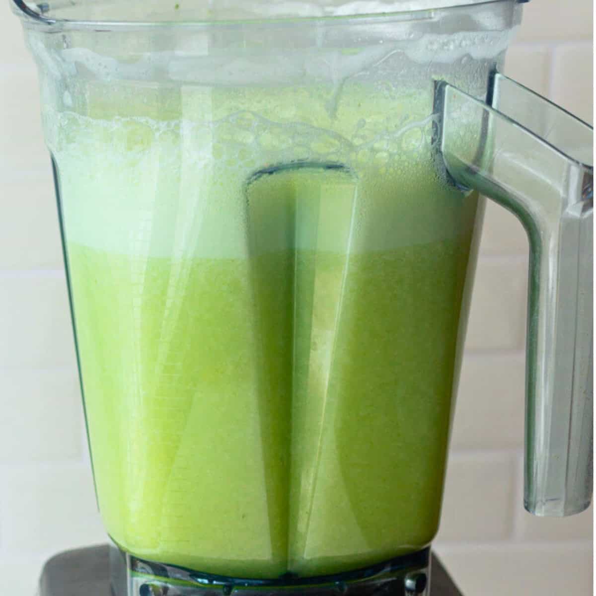 Juice after blending smooth.