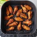 Air fryer chicken wings recipe.