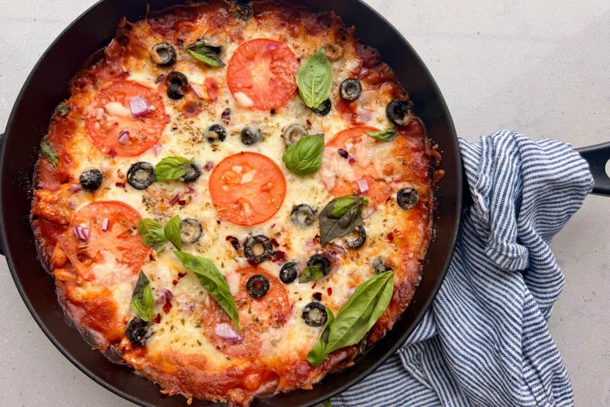 Quick high protein pizza beans dip recipe.